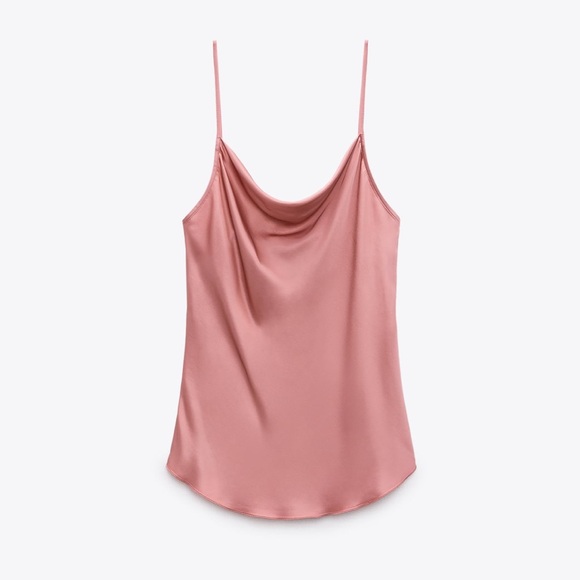 Zara Satin Effect Cowl Neck Camisole - Picture 1 of 2